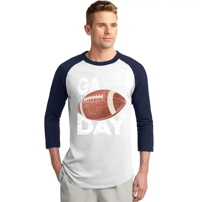 Vintage American Football Game Sports Lover Great Gift Baseball Sleeve Shirt