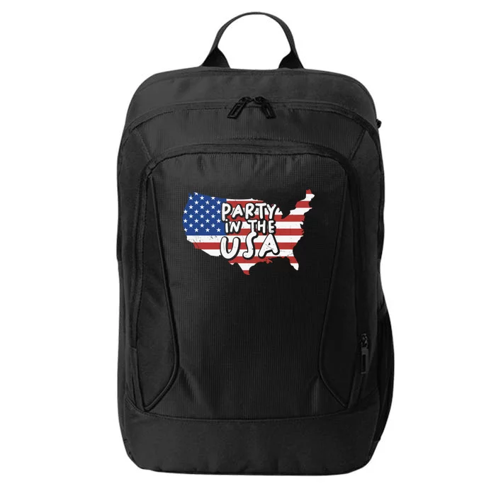 Vintage America Flag Party In The Usa 4th Of July Party Gift City Backpack