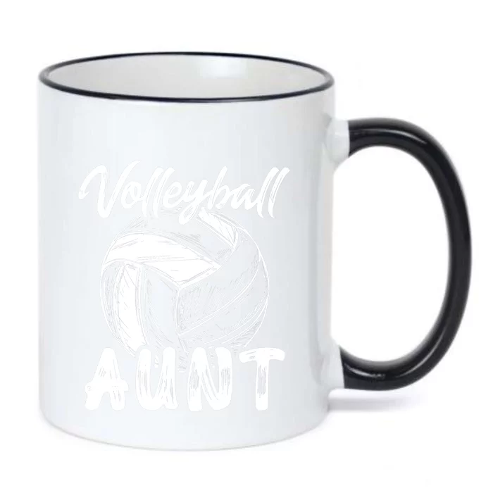 Volleyball Aunt For Wo Family Matching Player Team Auntie Black Color Changing Mug