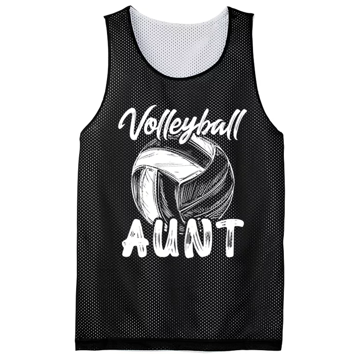 Volleyball Aunt For Wo Family Matching Player Team Auntie Mesh Reversible Basketball Jersey Tank