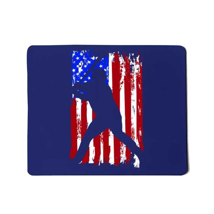 Vintage American Flag Baseball Mousepad