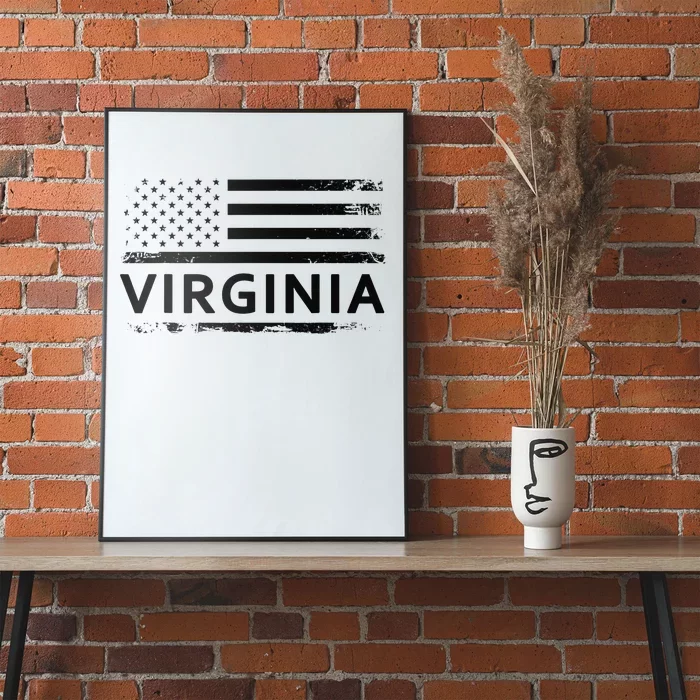 VIRGINIA AMERICAN FLAG GIFTS FOR VIRGINIA Poster