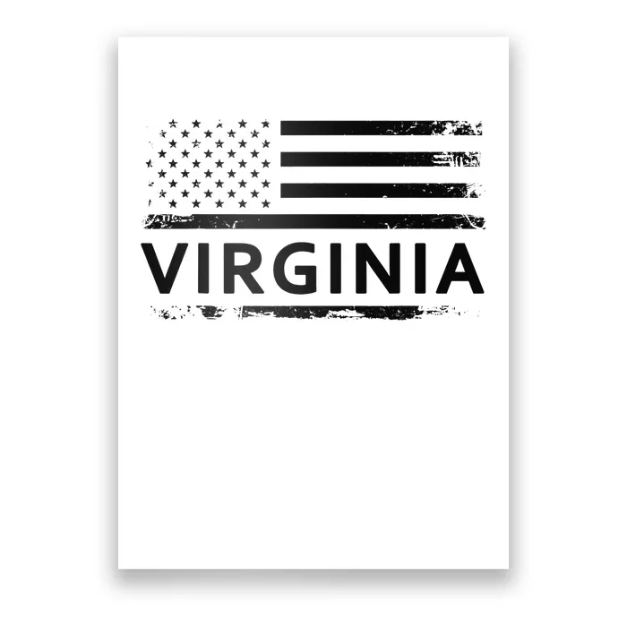 VIRGINIA AMERICAN FLAG GIFTS FOR VIRGINIA Poster