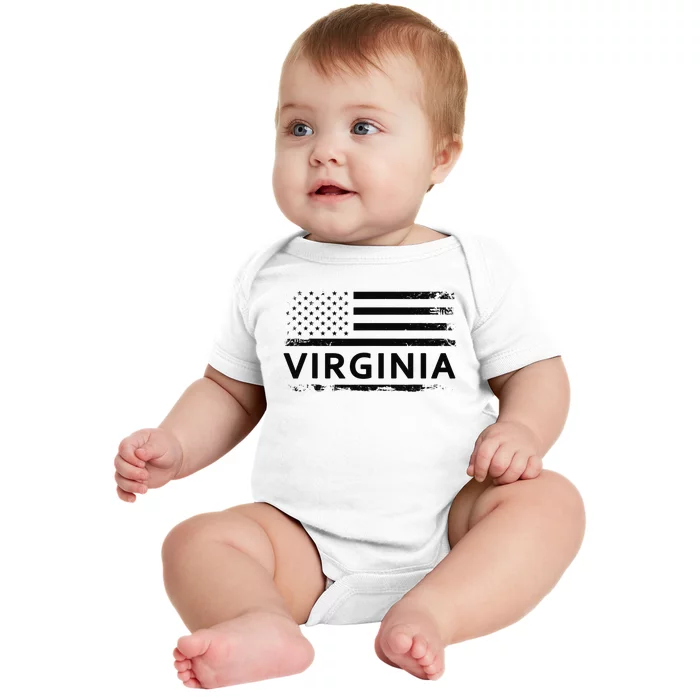 VIRGINIA AMERICAN FLAG GIFTS FOR VIRGINIA Baby Bodysuit