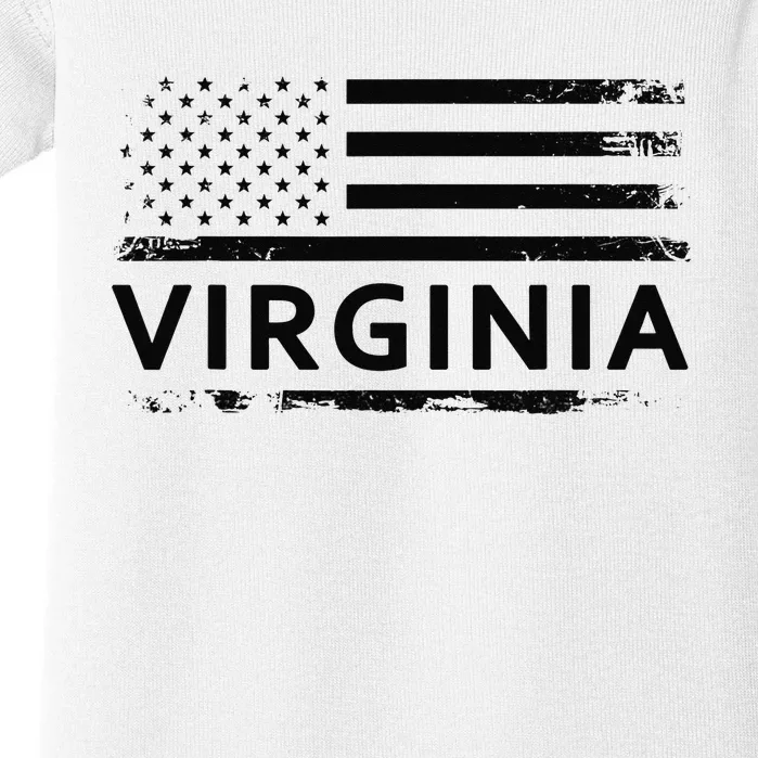 VIRGINIA AMERICAN FLAG GIFTS FOR VIRGINIA Baby Bodysuit