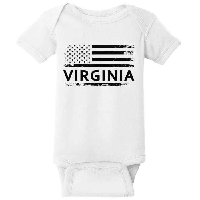 VIRGINIA AMERICAN FLAG GIFTS FOR VIRGINIA Baby Bodysuit