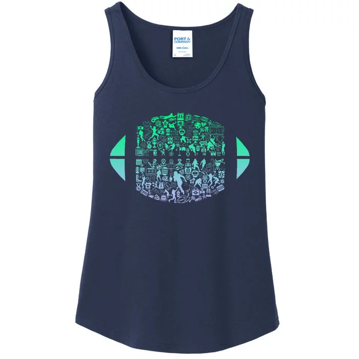 Vintage American Football Player Ladies Essential Tank