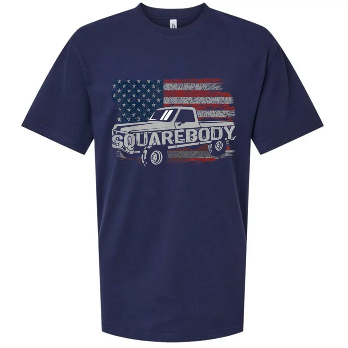 Vintage American Flag Squarebody Square Body Truck Lover Sueded Cloud Jersey T-Shirt