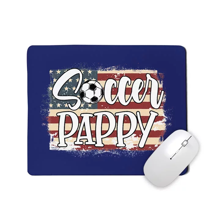 Vintage American Flag Soccer Pappy Mousepad