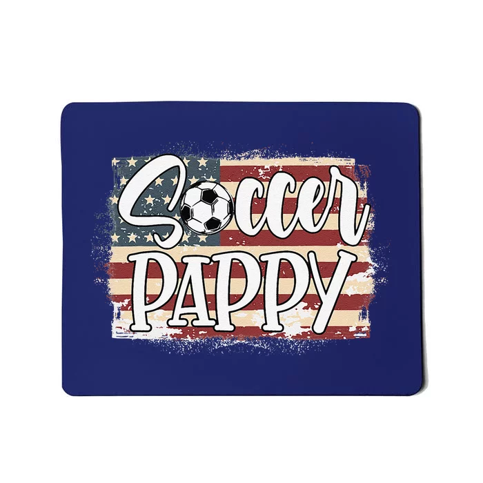 Vintage American Flag Soccer Pappy Mousepad