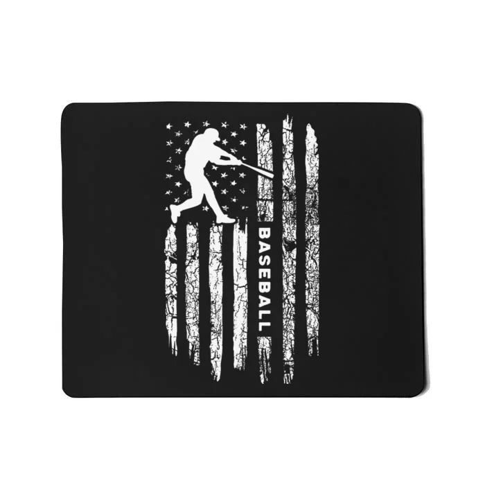 vintage American Flag Baseball Team Gift Mousepad