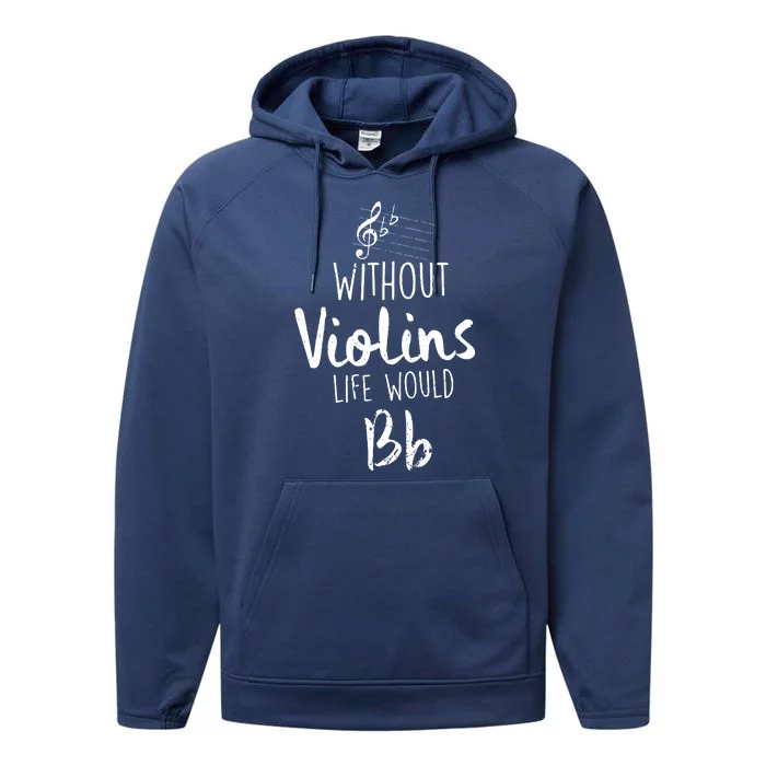 Violin Accessories For A Violinist Performance Fleece Hoodie