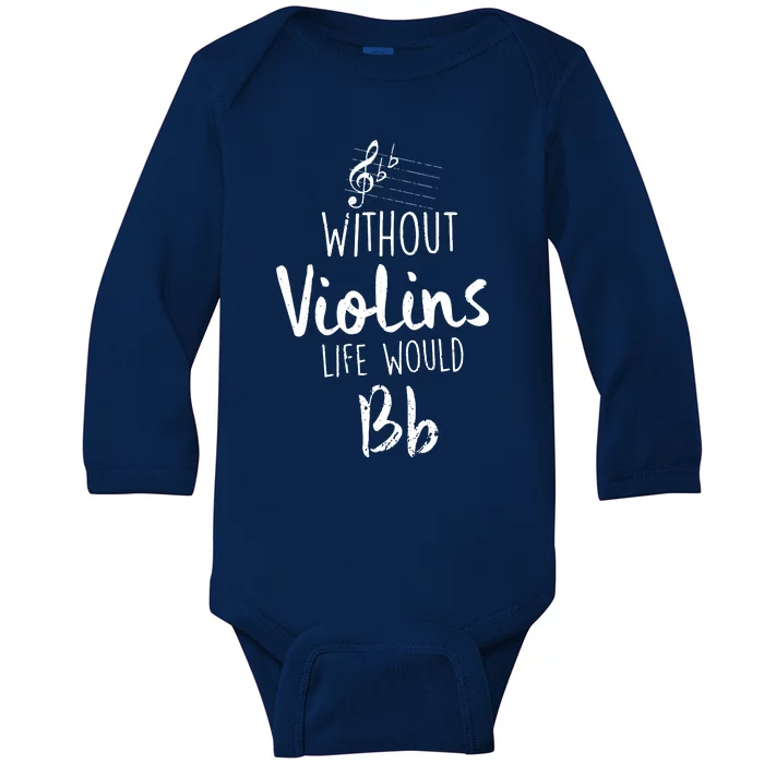 Violin Accessories For A Violinist Baby Long Sleeve Bodysuit