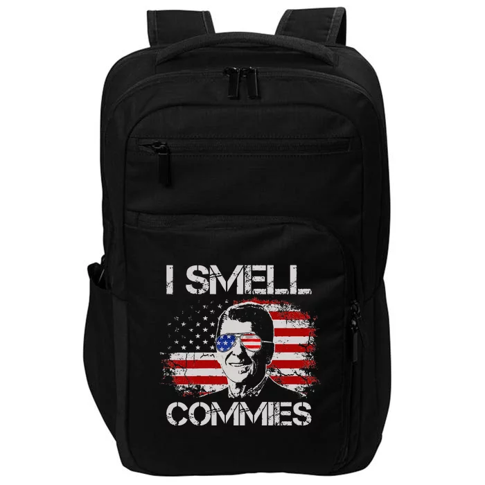 Vintage American Flag Funny Political I Smell Commies Impact Tech Backpack