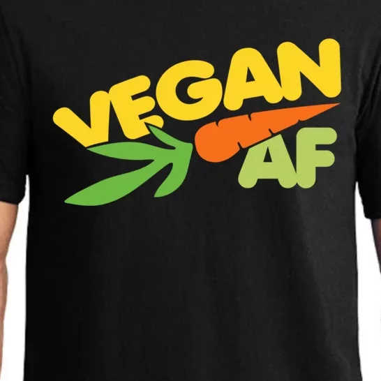 Vegan Af Gift Retro Style Veganism Funny Gift Pajama Set