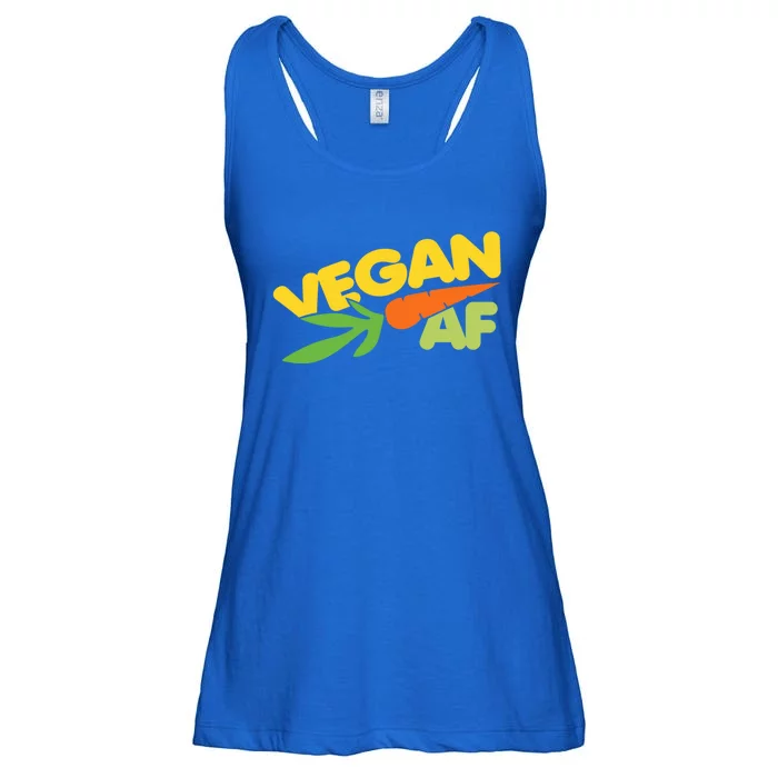 Vegan Af Gift Retro Style Veganism Funny Gift Ladies Essential Flowy Tank