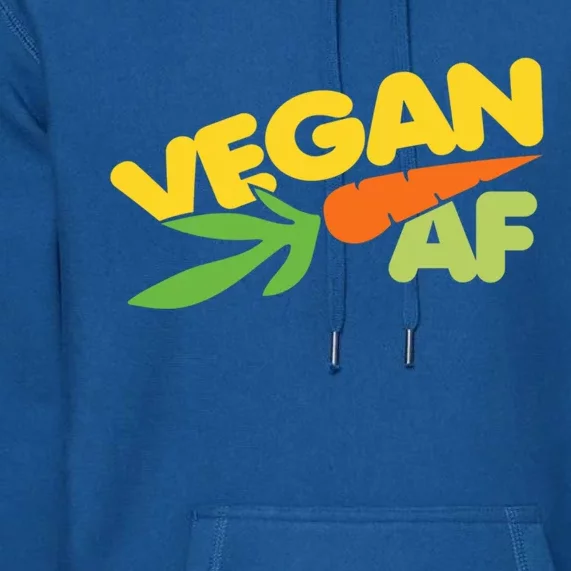 Vegan Af Gift Retro Style Veganism Funny Gift Premium Hoodie