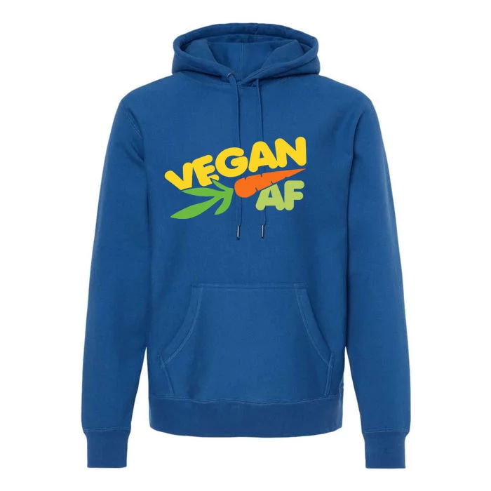 Vegan Af Gift Retro Style Veganism Funny Gift Premium Hoodie