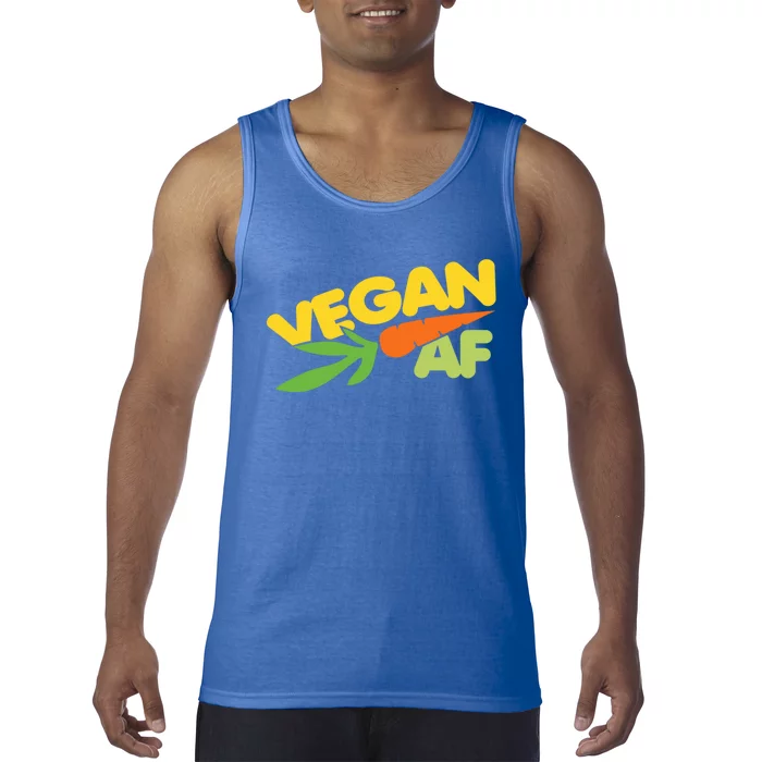 Vegan Af Gift Retro Style Veganism Funny Gift Tank Top