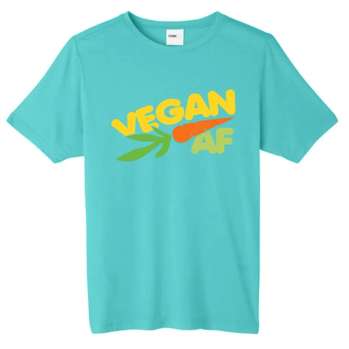 Vegan Af Gift Retro Style Veganism Funny Gift ChromaSoft Performance T-Shirt