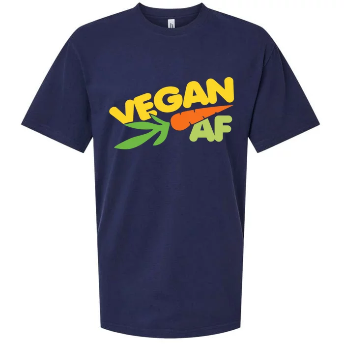 Vegan Af Gift Retro Style Veganism Funny Gift Sueded Cloud Jersey T-Shirt