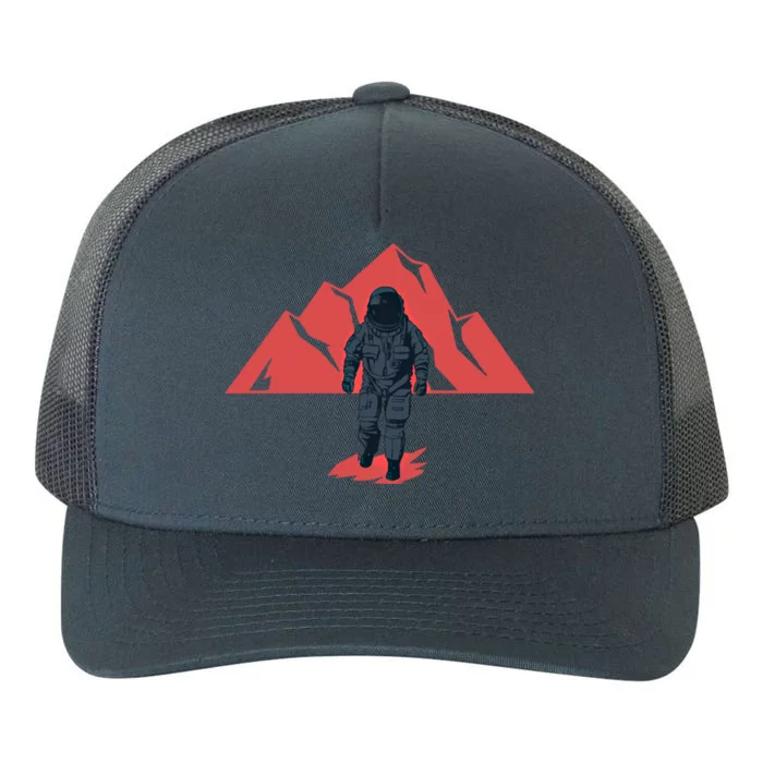 Vintage Astronaut Graphic Gift Mountains And Astronaut Design Gift Yupoong Adult 5-Panel Trucker Hat