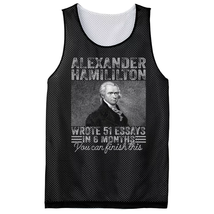 Vintage Alexander Hamilton Wrote 51 Essays In 6 Months Mesh Reversible Basketball Jersey Tank