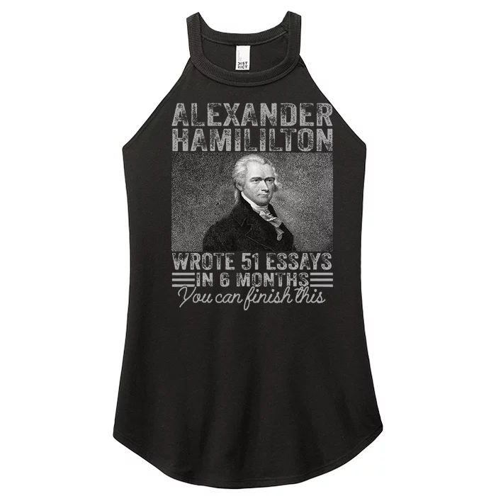 Vintage Alexander Hamilton Wrote 51 Essays In 6 Months Women’s Perfect Tri Rocker Tank