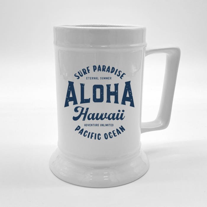 Vintage Aloha Hawaii Retro Preppy Throwback Souvenir Front & Back Beer Stein