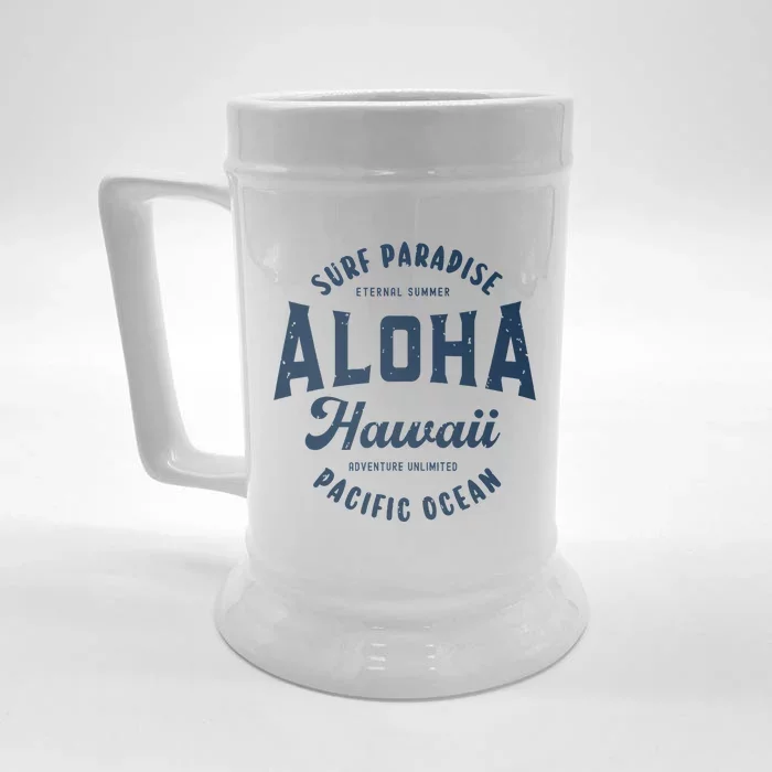 Vintage Aloha Hawaii Retro Preppy Throwback Souvenir Front & Back Beer Stein