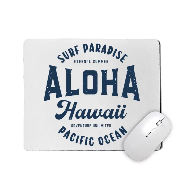 Vintage Aloha Hawaii Retro Preppy Throwback Souvenir Mousepad