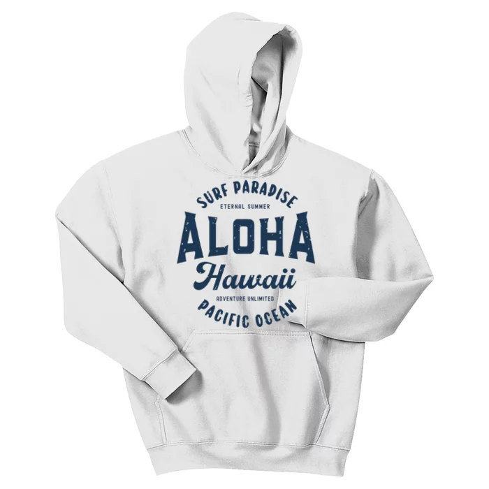 Vintage Aloha Hawaii Retro Preppy Throwback Souvenir Kids Hoodie