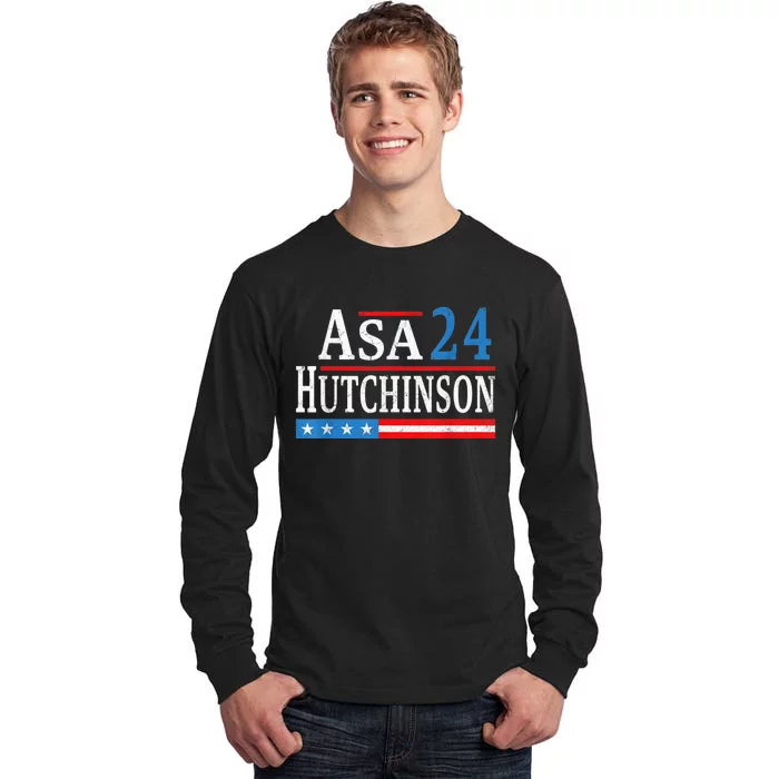 Vintage Asa Hutchinson 2024 For President Election Campaign Tall Long Sleeve T-Shirt