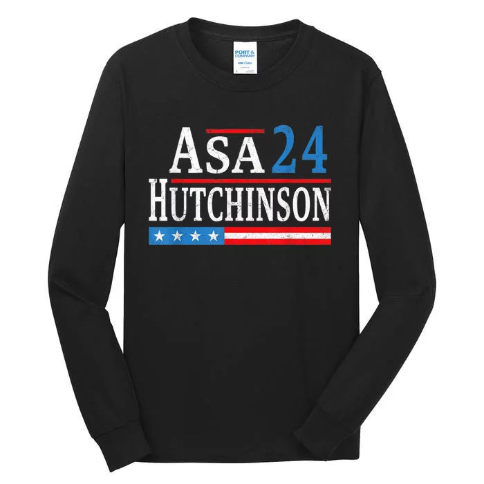 Vintage Asa Hutchinson 2024 For President Election Campaign Tall Long Sleeve T-Shirt