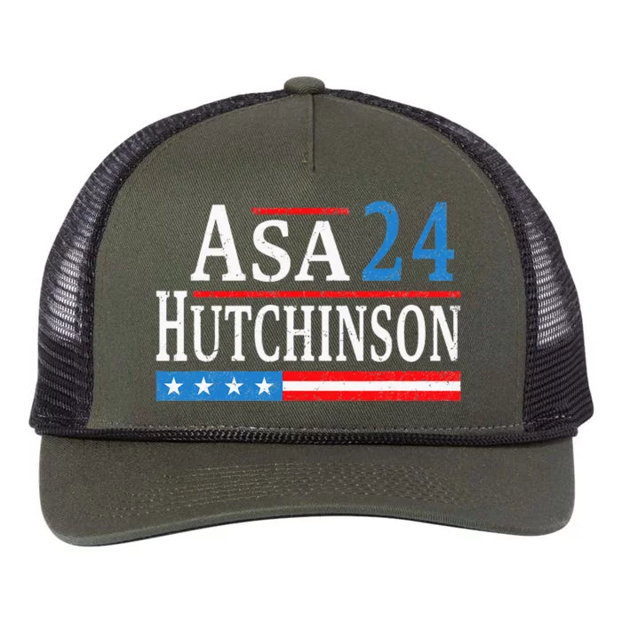 Vintage Asa Hutchinson 2024 For President Election Campaign Retro Rope Trucker Hat Cap