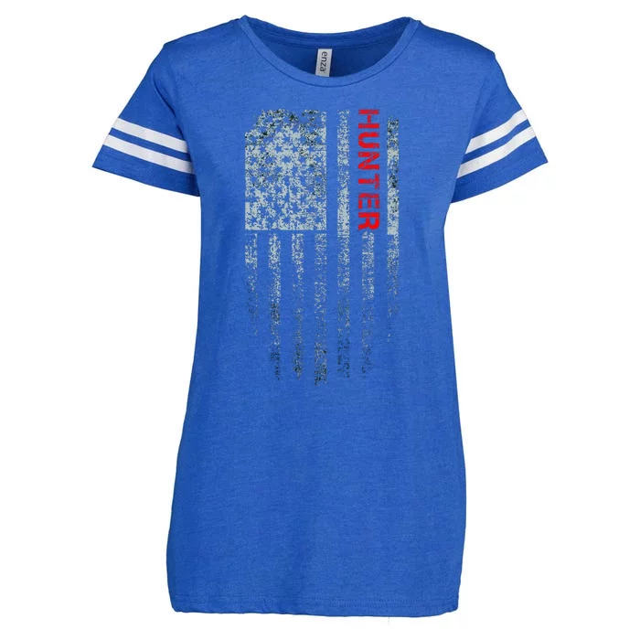 Vintage American Hunter Flag Enza Ladies Jersey Football T-Shirt