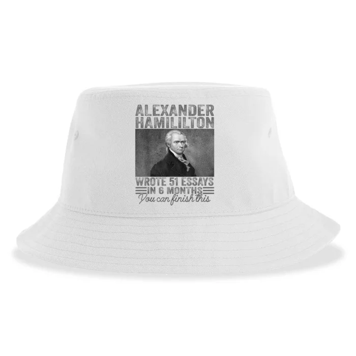 Vintage Alexander Hamilton Wrote 51 Essays In 6 Months Sustainable Bucket Hat