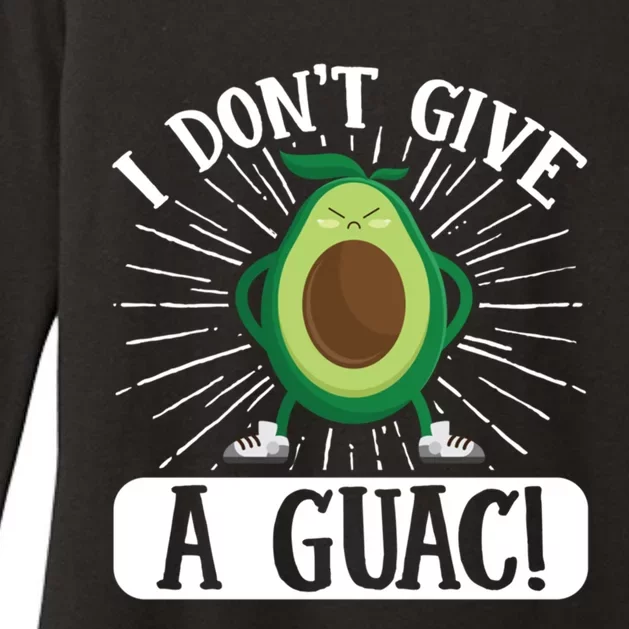 Vegan Avocado I Don’t Give A Guac! Vegetarian Gift Womens CVC Long Sleeve Shirt