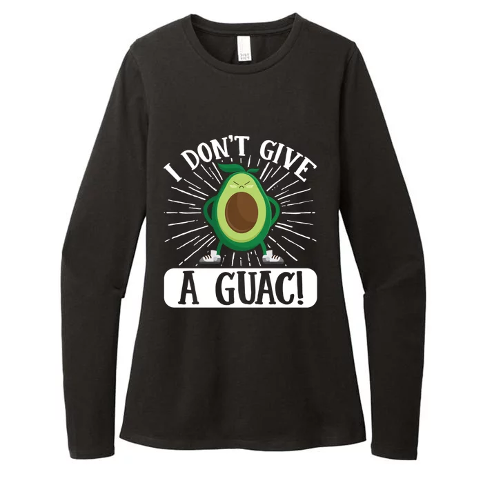 Vegan Avocado I Don’t Give A Guac! Vegetarian Gift Womens CVC Long Sleeve Shirt