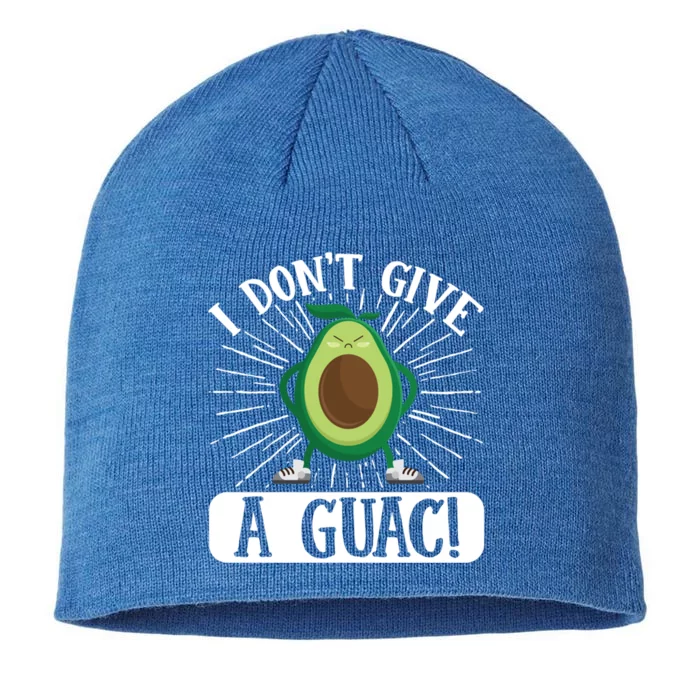 Vegan Avocado I Don’t Give A Guac! Vegetarian Gift 8 1/2in Sustainable Knit Beanie