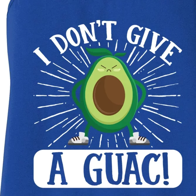 Vegan Avocado I Don’t Give A Guac! Vegetarian Gift Women's Racerback Tank