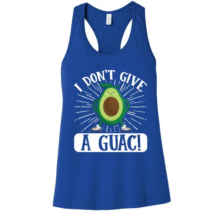 Vegan Avocado I Don’t Give A Guac! Vegetarian Gift Women's Racerback Tank