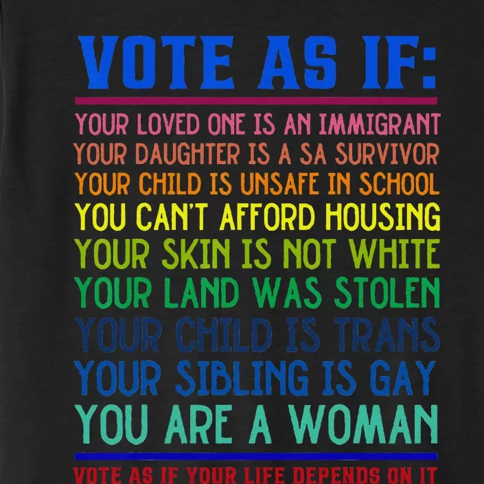 Vote As If Your Life Depends On It Human Rights ChromaSoft Performance T-Shirt