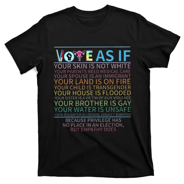 Vote As If Register P.R.O C.H.O.I.C.E Women Right T-Shirt