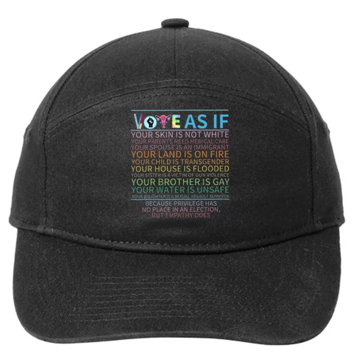 Vote As If Register P.R.O C.H.O.I.C.E Women Right 7-Panel Snapback Hat