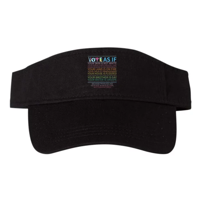 Vote As If Register P.R.O C.H.O.I.C.E Women Right Valucap Bio-Washed Visor