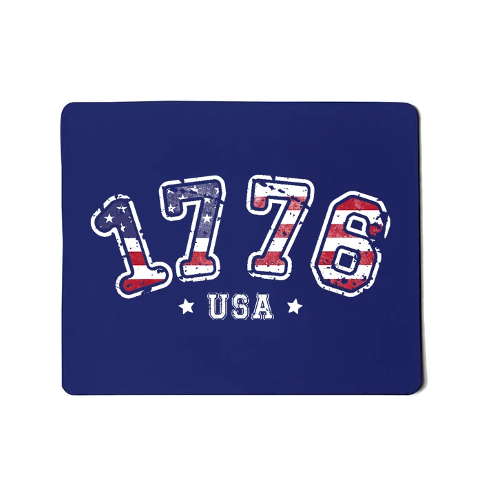 Vintage American Independence USA Flag 4th Of July 1776 Mousepad