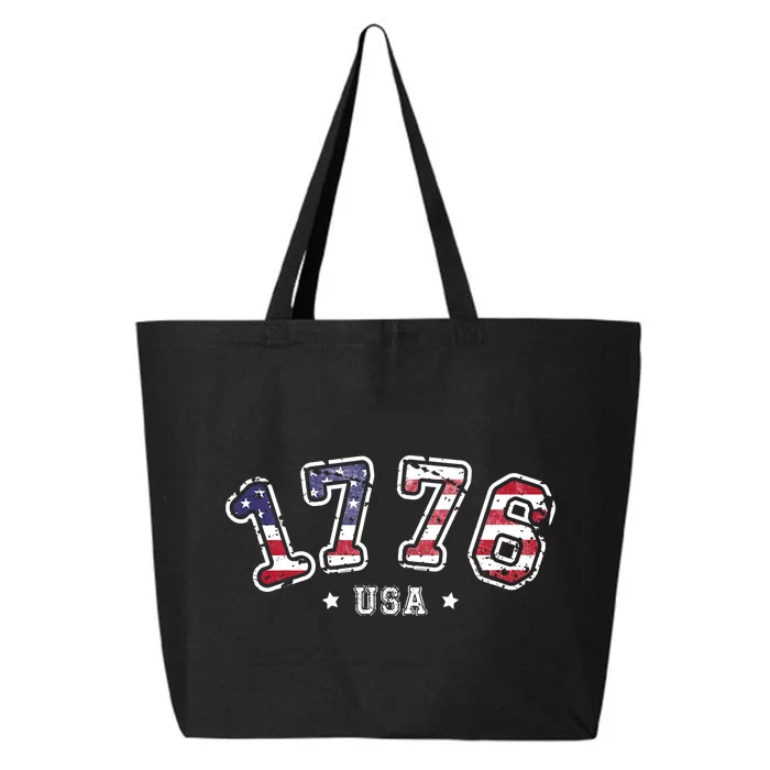 Vintage American Independence USA Flag 4th Of July 1776 25L Jumbo Tote