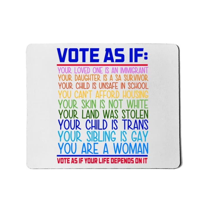 Vote As If Your Life Depends On It Quote Mousepad