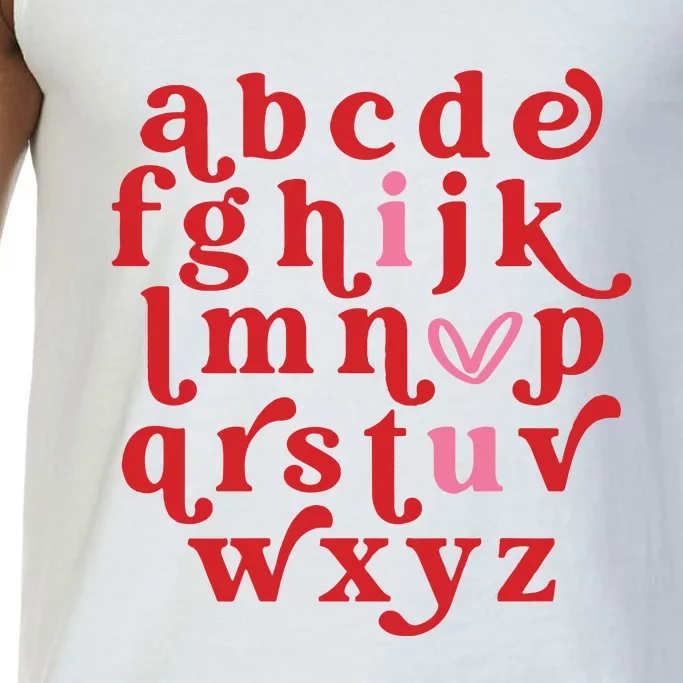 Valentine Alphabet I Love You Comfort Colors® Tank Top